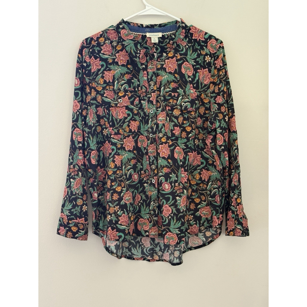 Sundance Joy Floral , hunter green, cotton (orig $98) NEW!! Petite Large